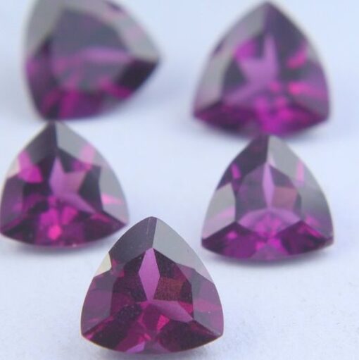 6mm rhodolite garnet trillion cut