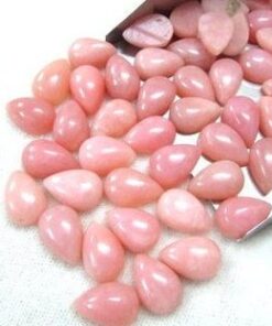 4x6mm Natural Pink Opal Smooth Pear Cabochon