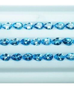 6x4mm swiss blue topaz pear cut