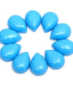 8x6mm Natural Sleeping Beauty Turquoise Smooth Pear Cabochon