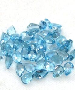 6x8mm swiss blue topaz pear cut