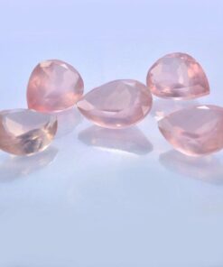 6x8mm rose quartz pear cut