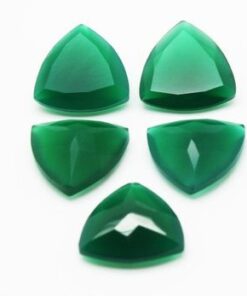 7mm green onyx trillion cut