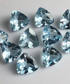 7mm sky blue topaz trillion cut