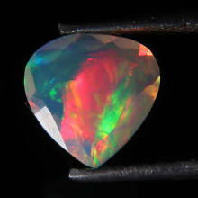 7mm ethiopian opal heart cut
