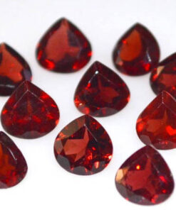 7mm red garnet heart cut