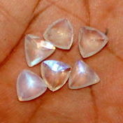 7mm rainbow moonstone trillion cut