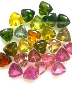 7mm multi tourmaline trillion cut