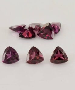 7mm rhodolite garnet trillion cut