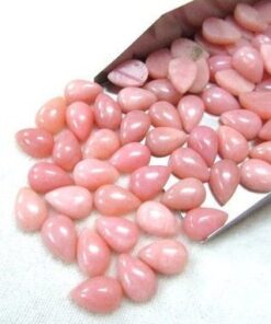 5x7mm Natural Pink Opal Smooth Pear Cabochon