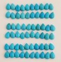 5x7mm Natural Sleeping Beauty Turquoise Smooth Pear Cabochon