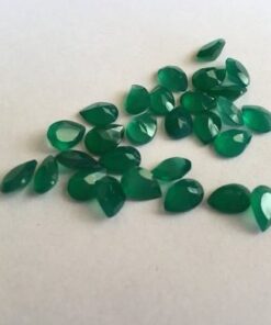 7x5mm green onyx pear cut