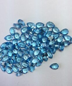 7x5mm swiss blue topaz pear cut