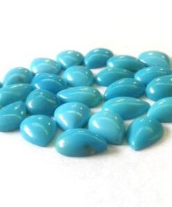 9x7mm Natural Sleeping Beauty Turquoise Smooth Pear Cabochon