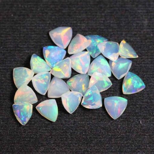 8mm ethiopian opal trillion cut