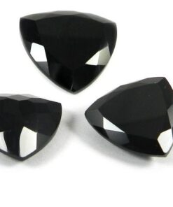 8mm black spinel trillion cut