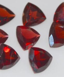 8mm red garnet trillion cut