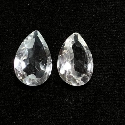 8x10mm white topaz pear cut