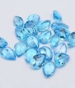 8x10mm swiss blue topaz pear cut