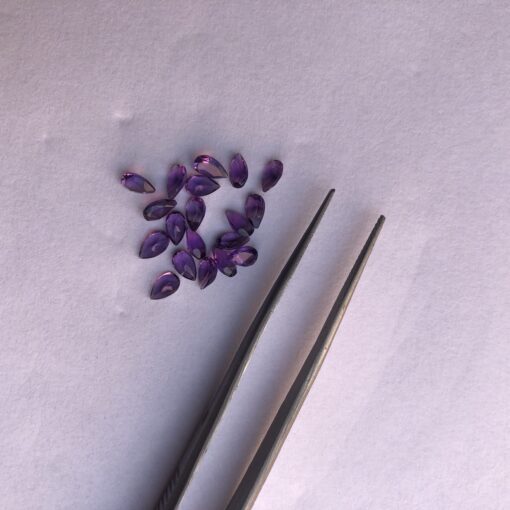 5x3mm african amethyst pear cut