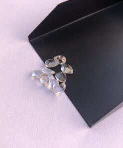 5x4mm crystal quartz pear cut