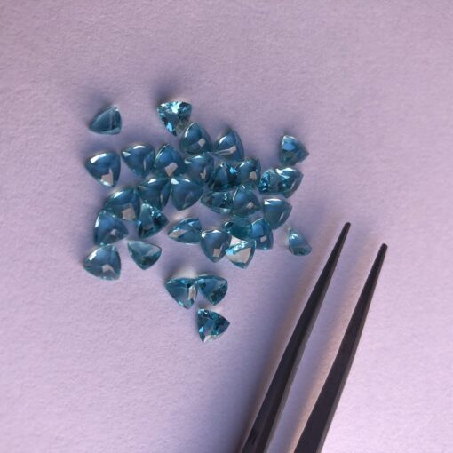 6mm blue apatite trillion cut