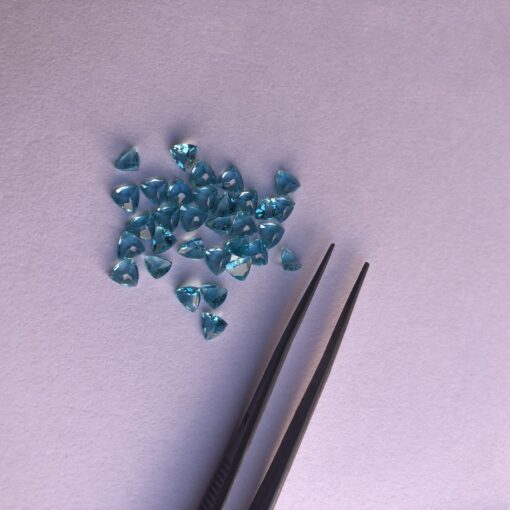 4mm blue apatite trillion cut