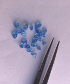 5mm blue chalcedony trillion cut