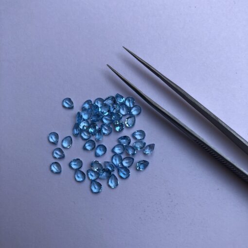 5x3mm swiss blue topaz pear cut