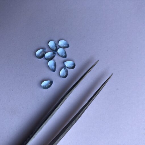 6x4mm swiss blue topaz pear