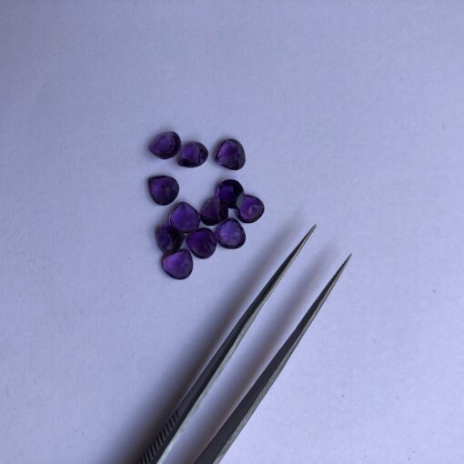 7mm african amethyst heart cut