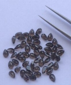 6x4mm Natural Smoky Quartz Pear Cut Gemstone