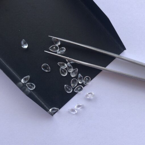 7x5mm Natural White Topaz Pear Cut Gemstone