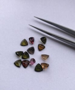 6mm multi tourmaline trillion cut