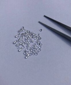 1.5mm white topaz round cut