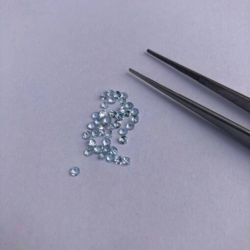 2.25mm sky blue topaz round cut