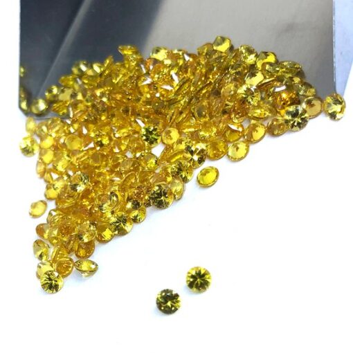 2mm yellow sapphire round cut