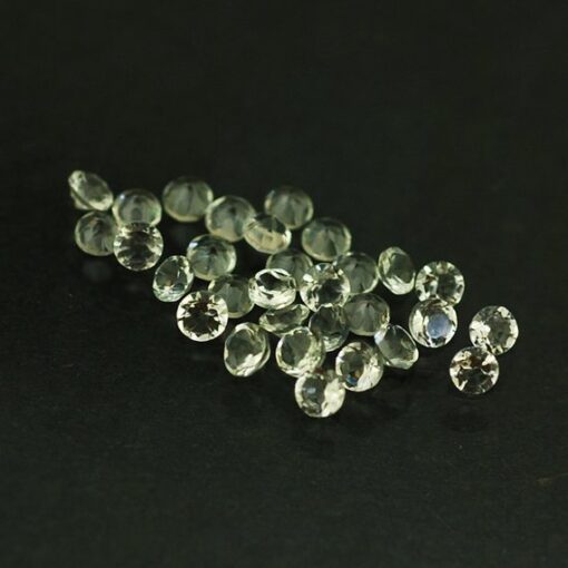 2mm green amethyst round cut