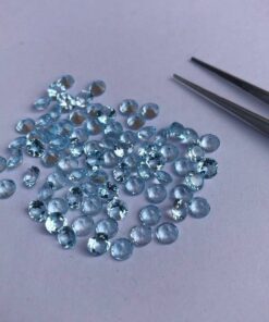 3.5mm sky blue topaz round cut