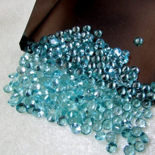 3.5mm blue apatite round cut