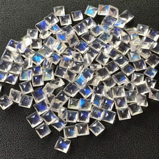 3mm rainbow moonstone square cut