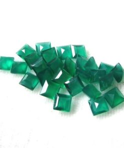 3mm green onyx square cut
