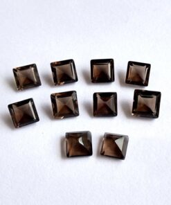 3mm smoky quartz princess square cut