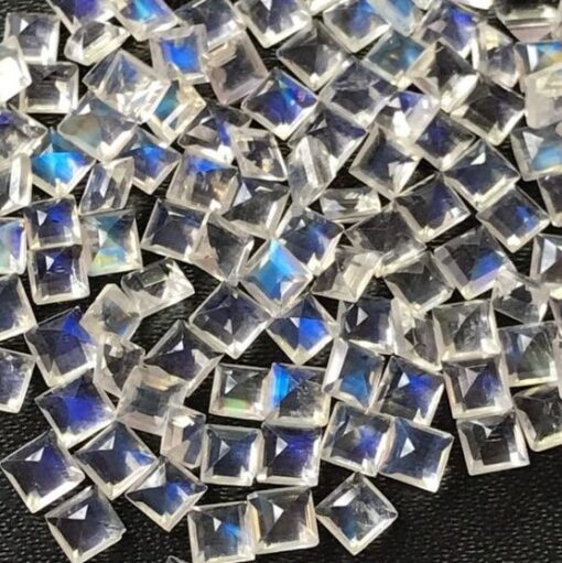 3mm rainbow moonstone princess cut