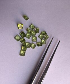 3mm peridot square cut