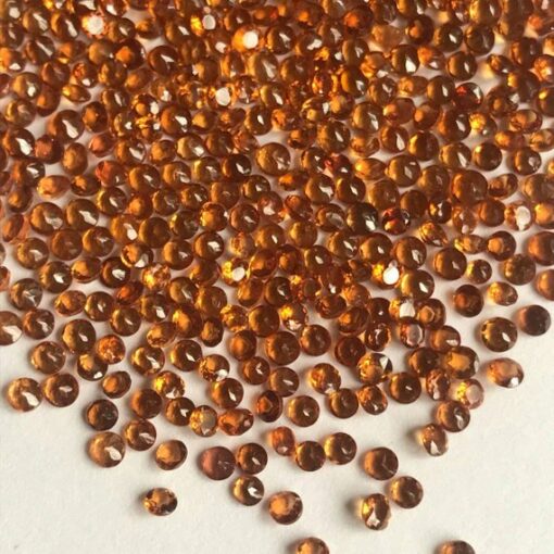 3mm hessonite garnet round cut