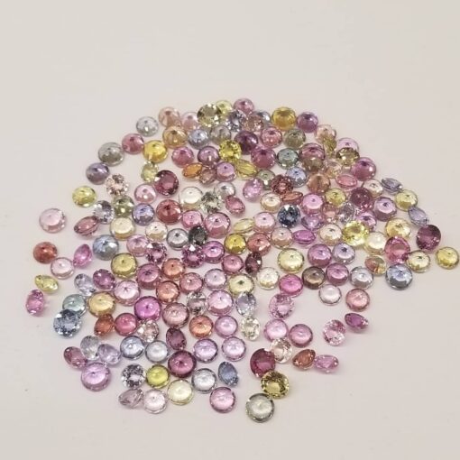 4mm multi sapphire round cut