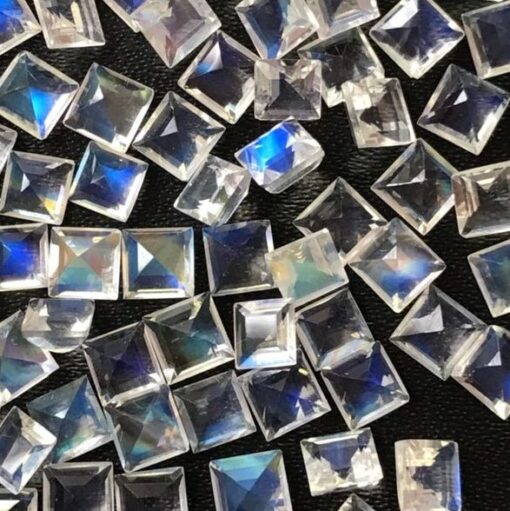 4mm rainbow moonstone princess cut