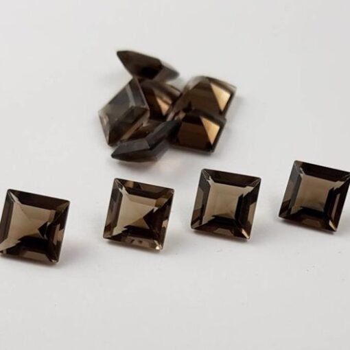 4mm smoky quartz princess cut