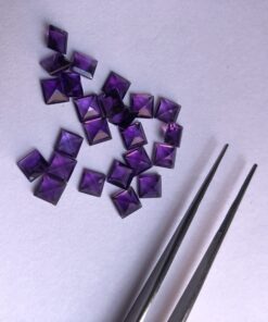 4mm african amethyst square cut